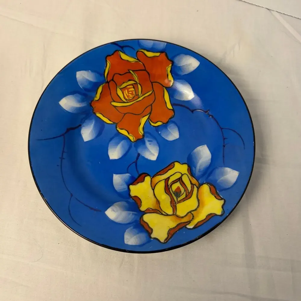 VTG Sakura Ware hand painted bowl, saucer, ladle. FLAW. Made in Japan.